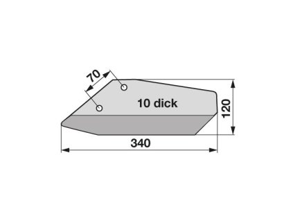 Gerader Flügel 10 mm - links