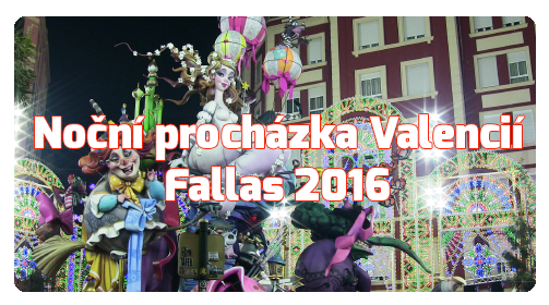 Video zachycující atmosféru noční Valencie během Fallas 2016.