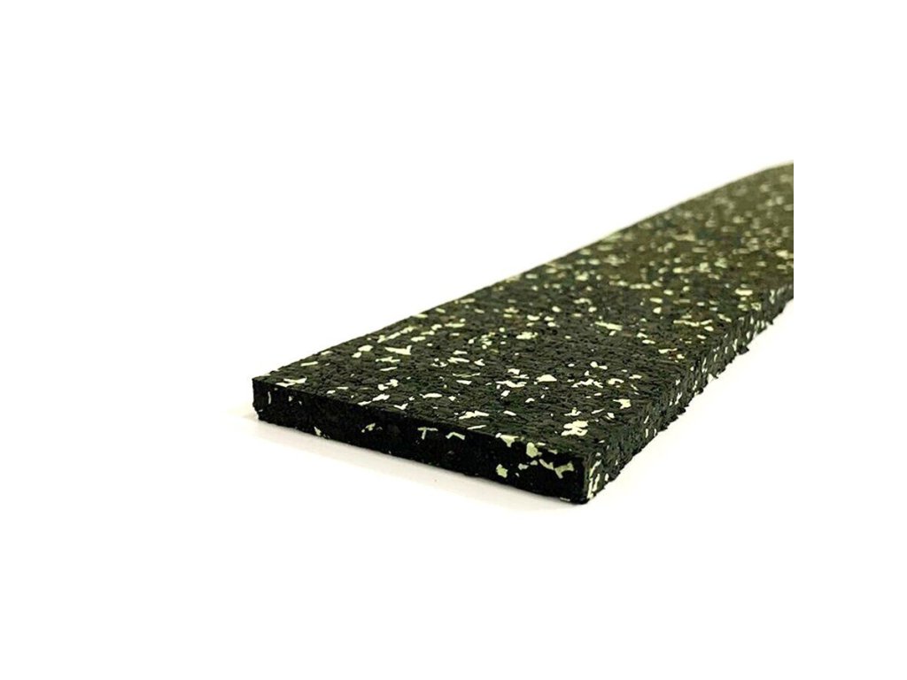 Černo-zelená gumová soklová podlahová lišta FLOMA IceFlo SF1100 - 200 x 7 cm a tloušťka 0,8 cm