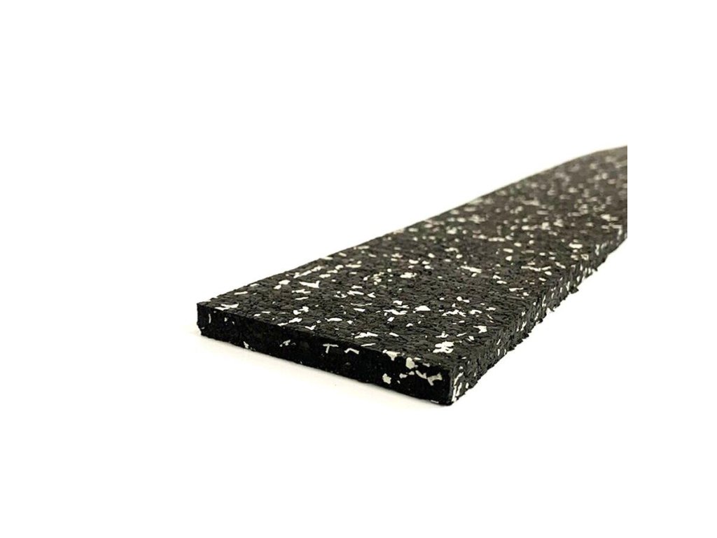 Černo-bílá gumová soklová podlahová lišta FLOMA SF1100 IceFlo - 200 x 7 cm a tloušťka 0,8 cm