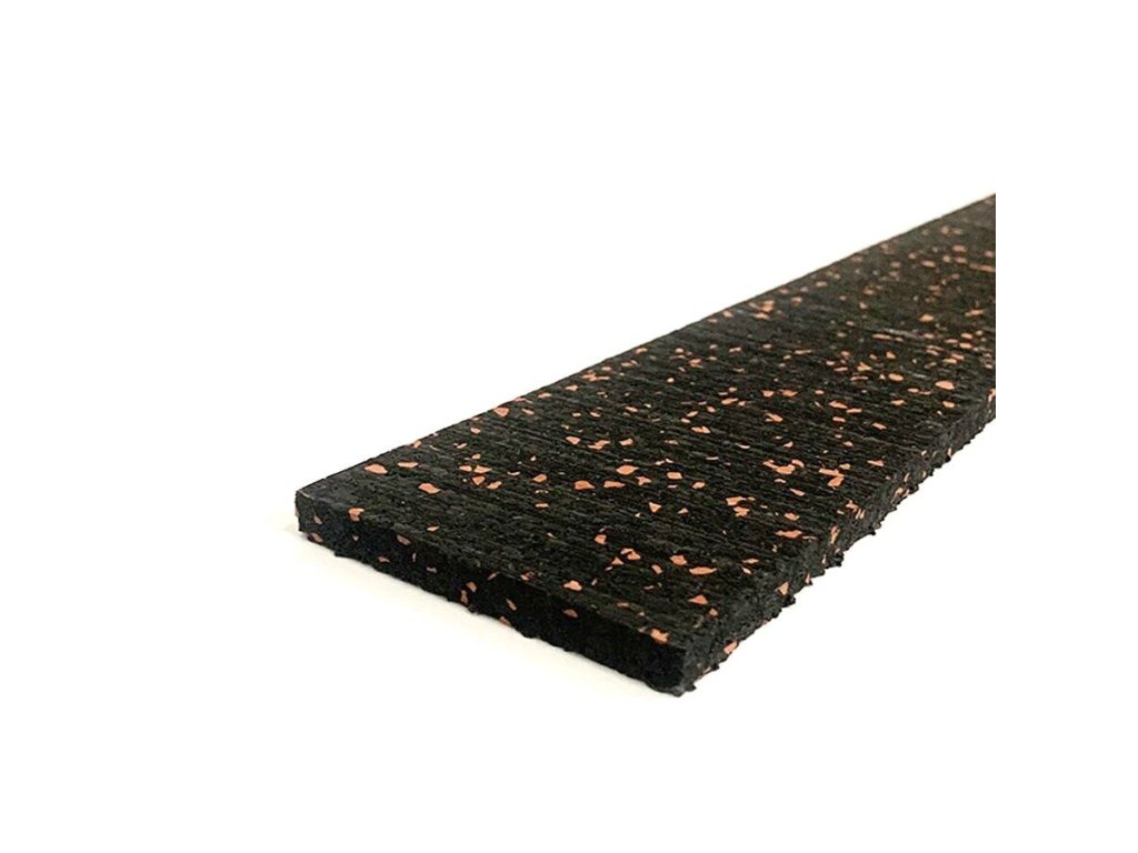 Černo-červená gumová soklová podlahová lišta FLOMA SF1100 IceFlo - 200 x 7 cm a tloušťka 0,8 cm