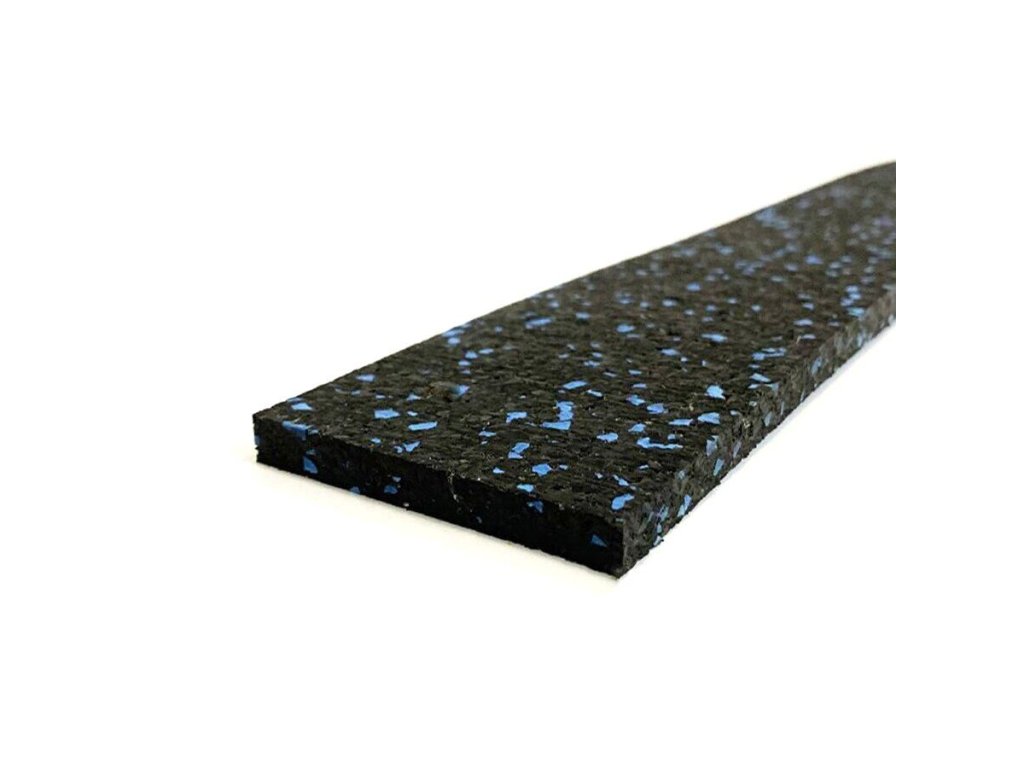Černo-modrá gumová soklová podlahová lišta FLOMA SF1100 IceFlo - 200 x 7 cm a tloušťka 0,8 cm