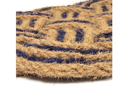 Kokosová vstupní rohož Jumbo Oval Blue - 75 x 45 x 3,5 cm