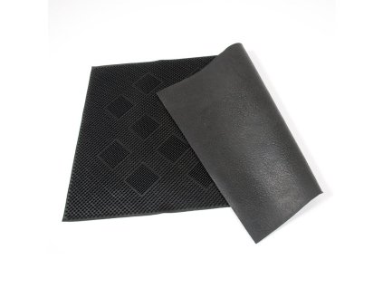 Gumová vstupní kartáčová rohož Squares - 75 x 45 x 0,7 cm