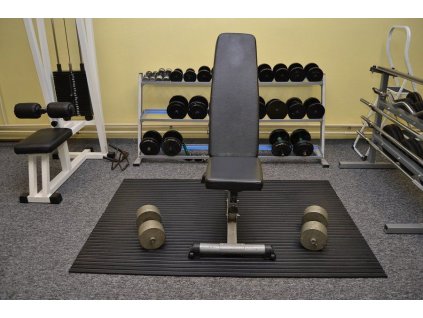 Černá fitness rohož - 180 x 120 x 1,7 cm