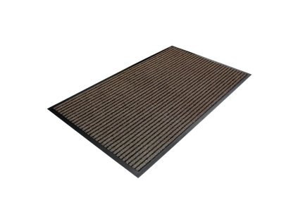 Hnědá textilní vnitřní čistící vstupní rohož - 60 x 90 x 0,8 cm - 2 ks