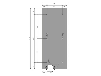VCHODOVÝ PŘÍSTŘEŠEK s výřezem model K 2,4m Atyp zesílený.