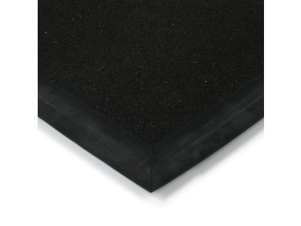 Černá textilní kokosová plastová zátěžová čistící vstupní rohož FLOMA Synthetic Coco - 500 x 200 x 1 cm
