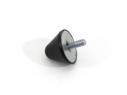 Černý gumový doraz tvaru kužele se šroubem FLOMA - 4 x 3 cm