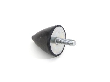 Černý gumový doraz tvaru kužele se šroubem FLOMA - průměr 6 cm x 6 cm