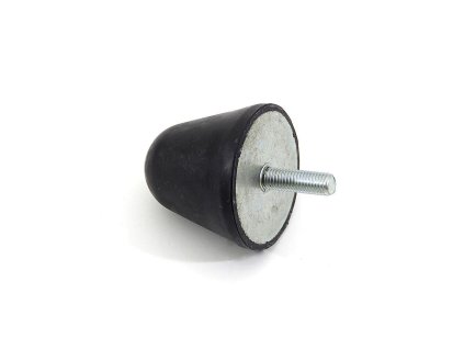 Černý gumový doraz tvaru kužele se šroubem FLOMA - průměr 7,5 cm x 7 cm