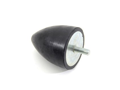 Černý gumový doraz tvaru kužele se šroubem FLOMA - průměr 11,5 cm x 13,6 cm