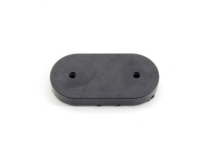 Černý gumový doraz na rampu FLOMA - 11,8 x 6 cm a tloušťka 1,7 cm