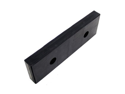Černý gumový doraz na rampu FLOMA - 50 x 16,5 cm a tloušťka 5 cm