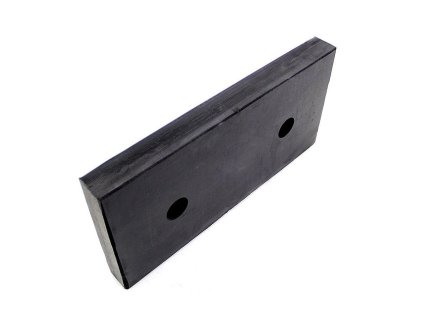 Černý gumový doraz na rampu FLOMA - 50 x 25 cm a tloušťka 5 cm