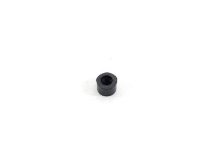 Černý gumový válcový doraz s dírou pro šroub FLOMA - průměr 1,2 cm x 0,8 cm