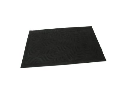 Zelená textilní gumová vstupní rohož FLOMA Leaves - délka 45 cm, šířka 75 cm, výška 1 cm