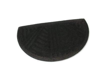 Kokosová čisticí venkovní vstupní půlkruhová rohož FLOMA Stripes - Lines - délka 45 cm, šířka 75 cm, výška 2,2 cm