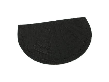 Kokosová čisticí venkovní vstupní půlkruhová rohož FLOMA Stripes - Lines - délka 40 cm, šířka 60 cm, výška 0,8 cm