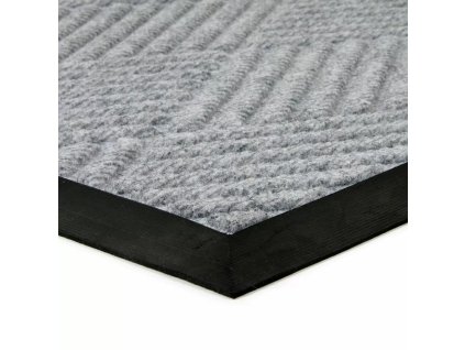 Šedá textilní gumová vstupní rohož FLOMA Crossing Lines - délka 120 cm, šířka 180 cm, výška 1 cm