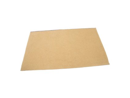 Žlutá textilní vstupní rohož FLOMA Welcome - Deco - délka 45 cm, šířka 75 cm, výška 0,3 cm