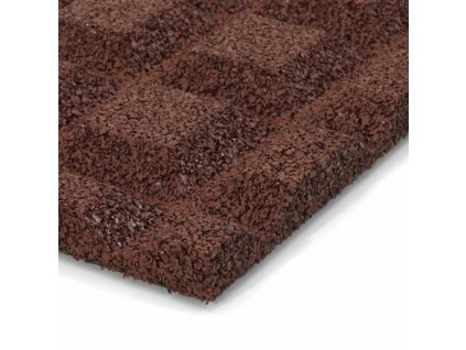 Červená gumová certifikovaná dopadová dlažba FLOMA V25/R15 - 50 x 50 x 2,5 cm