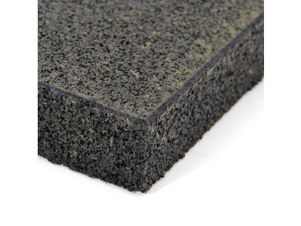 Černý gumový dopadový obrubník OB1 FLOMA - 100 x 15 x 30 cm