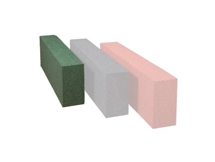 Zelený gumový dopadový obrubník OB1 FLOMA - 100 x 15 x 30 cm