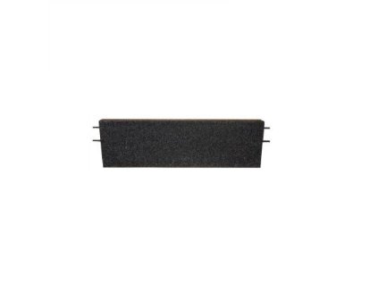 Černý rovný nájezd pro gumovou dlažbu - 75 x 30 x 3,5 cm