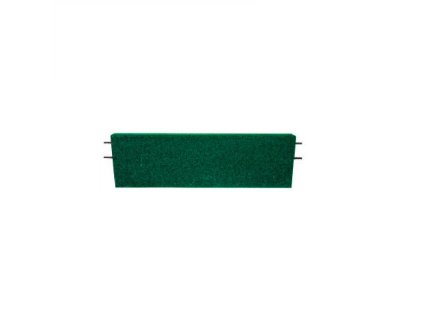 Zelený rovný nájezd pro gumovou dlažbu - 75 x 30 x 4,5 cm