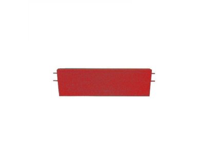 Červený rovný nájezd pro gumovou dlažbu - 75 x 30 x 6,5 cm