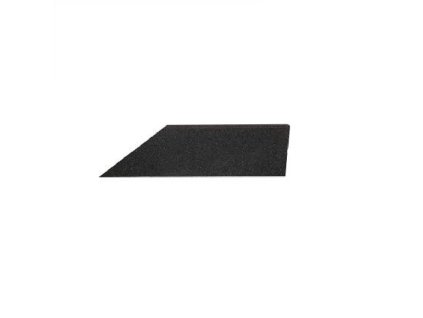 Černý pravý nájezd (roh) pro gumovou dlažbu - 75 x 30 x 2 cm