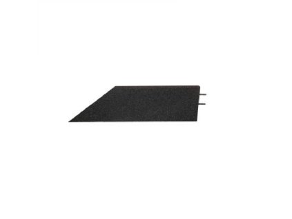 Černý pravý nájezd (roh) pro gumovou dlažbu - 75 x 30 x 6,5 cm