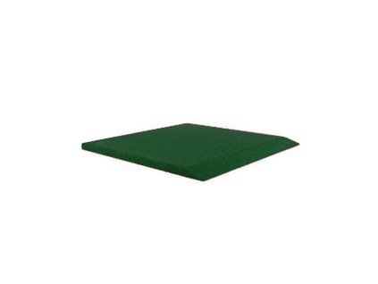 Zelená gumová krajová dopadová dlažba FLOMA V30/R00 - 50 x 50 x 3 cm