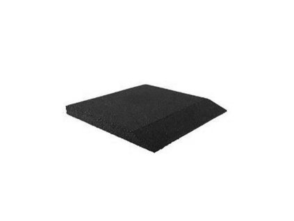 Černá gumová krajová dopadová dlažba FLOMA V55/R00 - 50 x 50 x 5,5 cm