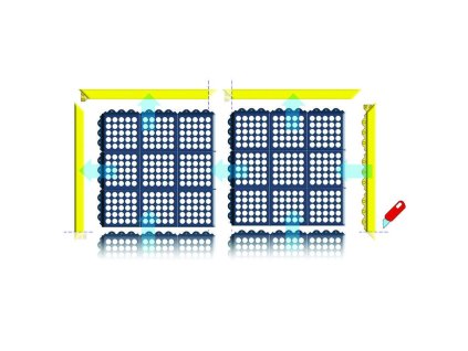 Červená gumová kuchyňská rohož Cushion Easy Red - 91 x 91 x 1,9 cm