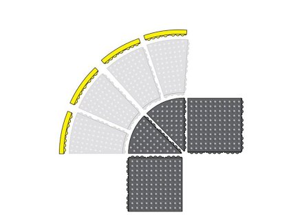 Černá gumová průmyslová rohož Skywalker HD ESD Nitrile FR - 91 x 91 x 1,3 cm