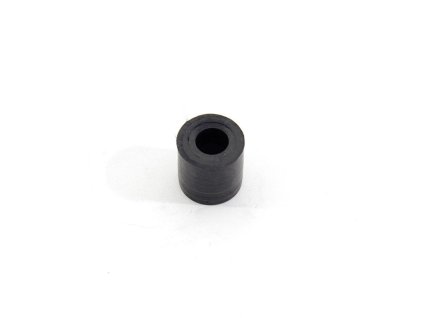 Černý gumový válcový doraz s dírou pro šroub FLOMA - průměr 2 cm x 2 cm