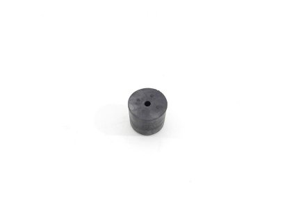 Černý gumový kónický doraz s dírou pro šroub FLOMA - průměr 3 cm x 2,5 cm
