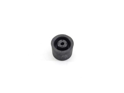 Černý gumový kónický doraz s dírou pro šroub FLOMA - průměr 4 cm x 3 cm