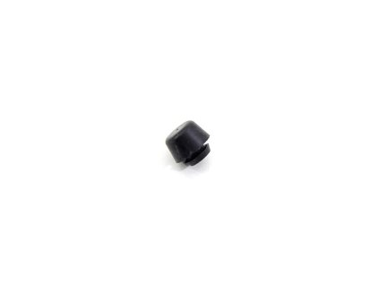 Černý gumový doraz nástrčný do díry FLOMA - průměr 1,5 cm x 0,8 cm a výška krku 0,2 cm