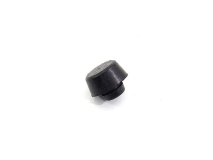 Černý gumový doraz nástrčný do díry FLOMA - průměr 2,5 cm x 1,2 cm a výška krku 0,3 cm