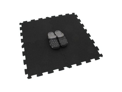 Gumová ochranná tlumící puzzle podložka pod bazén, vířivku (střed) FLOMA PoolPad - 95,6 x 95,6 x 0,8 cm
