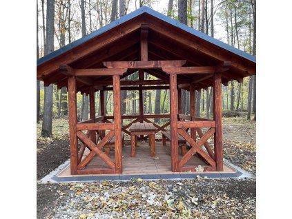 Dřevěný rohový nájezd pro terasovou dlažbu Linea Combi-Wood - 6,5 cm - 4 ks