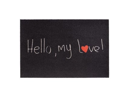 Vnitřní čistící vstupní rohož FLOMA Mondial Hello my love - 50 x 75 x 0,5 cm