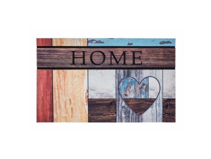 Venkovní čisticí vstupní rohož FLOMA Residence Top Wooden Heart - délka 45 cm, šířka 75 cm, výška 0,9 cm
