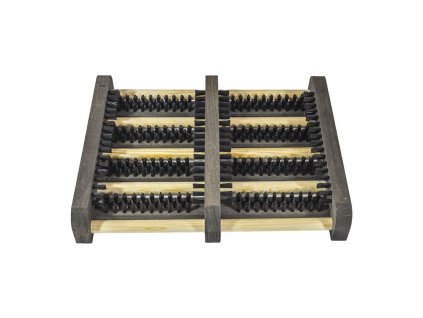 Dřevěno-plastový kartáčový čistič bot a podrážek obuvi FLOMA BootScraper - 27 x 34 x 5,5 cm