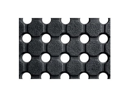 Černá průmyslová protiskluzová podlahová guma FLOMA Forte - 10 m x 183 cm x 1 cm