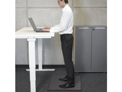 Černá protiúnavová olejivzdorná rohož Posture Mat - 60 x 51 x 1,9 cm