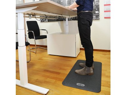 Šedá protiúnavová rohož Posture Mat II - 70 x 52 x 1,8 cm